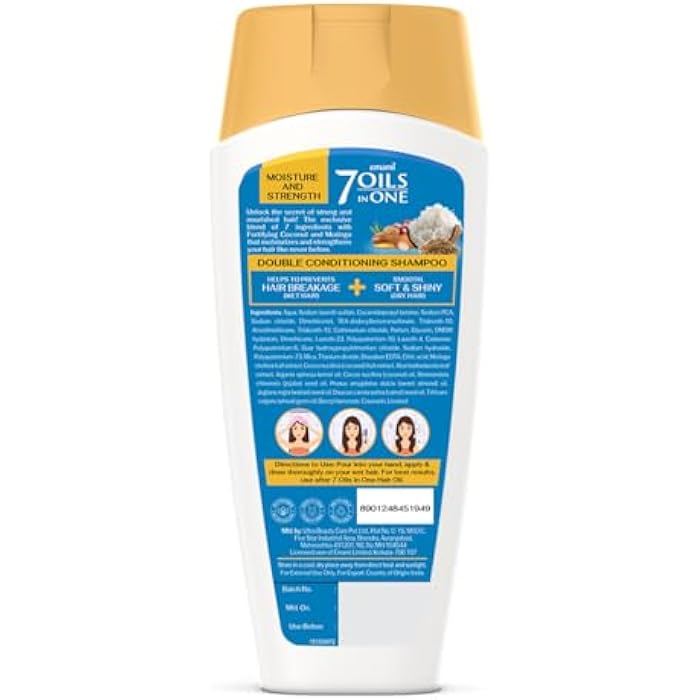 Emami 7 Oils in One Double Conditioning Shampoo Coconut 400 ML - Image 2